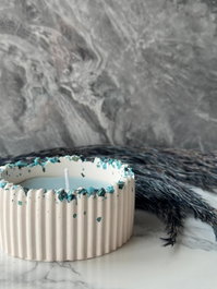 Aberto Design Glamour Candle 2TM Azul y Blanco